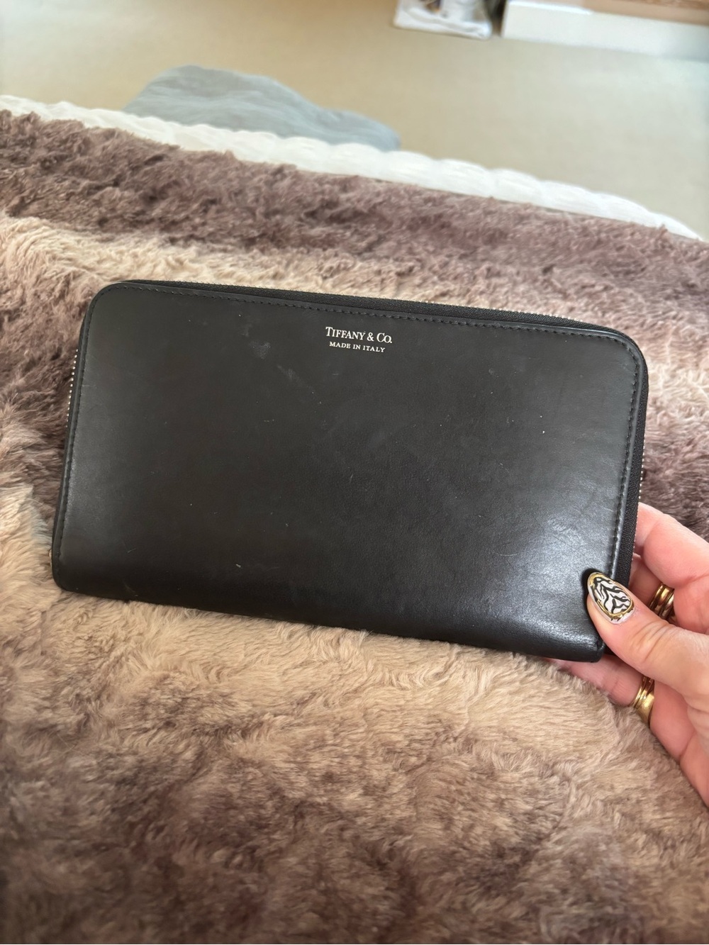 Tiffany & Co. Smooth Leather Travel Wallet Organizer
